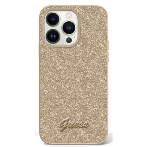 GUESS Glitter Flakes Protective Case iPhone 14 Standard 6.1 - Gold