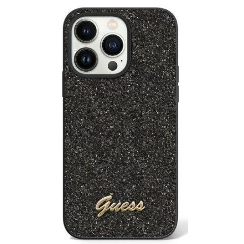 GUESS Glitter Flakes Protective Case iPhone 14 Standard 6.1 - Black