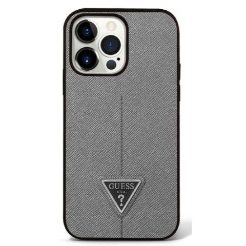 GUESS Safiano Line Edition Protective Case iPhone 14 Plus 6.7 - Silver