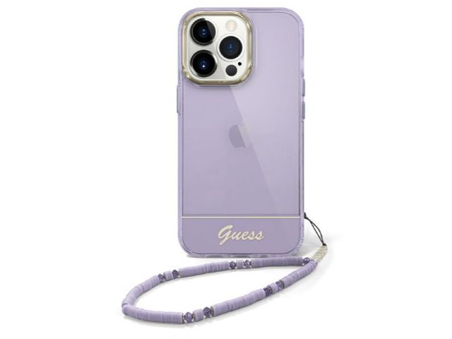 GUESS Double Layer Protective Case iPhone 14 Plus 6.7 - Purple w/strap