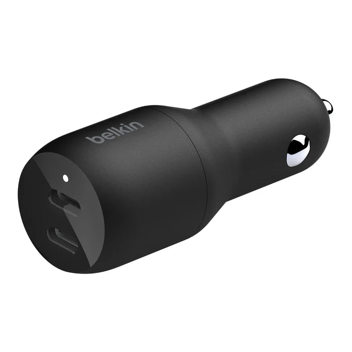 BoostCharge Dual USB-C Car Charger 36W - Black