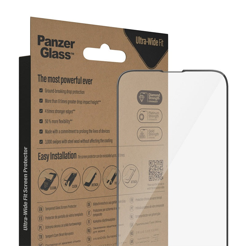 PanzerGlass UltraWide Fit Screen Protector For iPhone 14