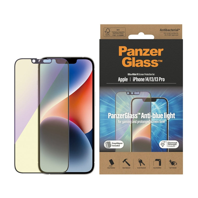 PanzerGlass UltraWide Fit AntiBluelight Screen Protector For iPhone 14