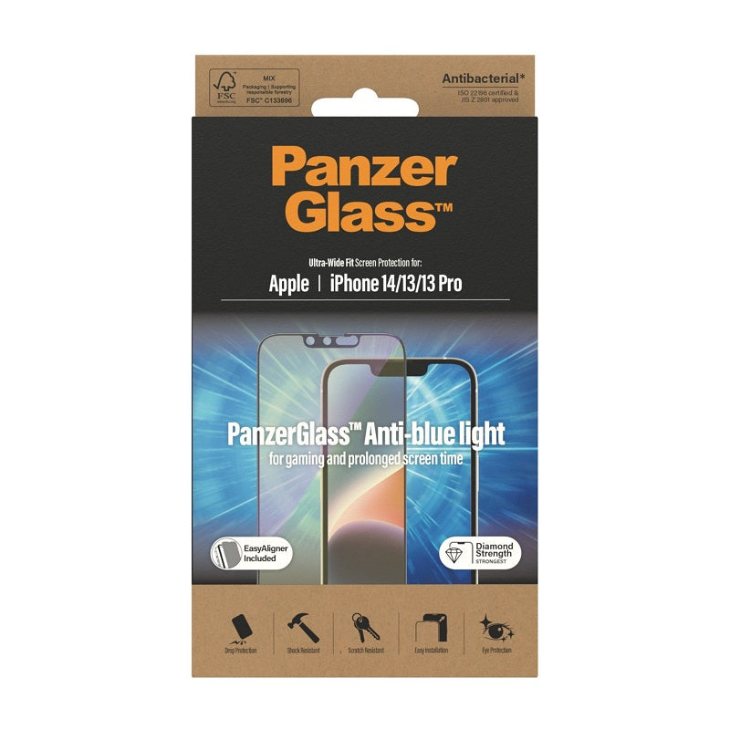 PanzerGlass UltraWide Fit AntiBluelight Screen Protector For iPhone 14
