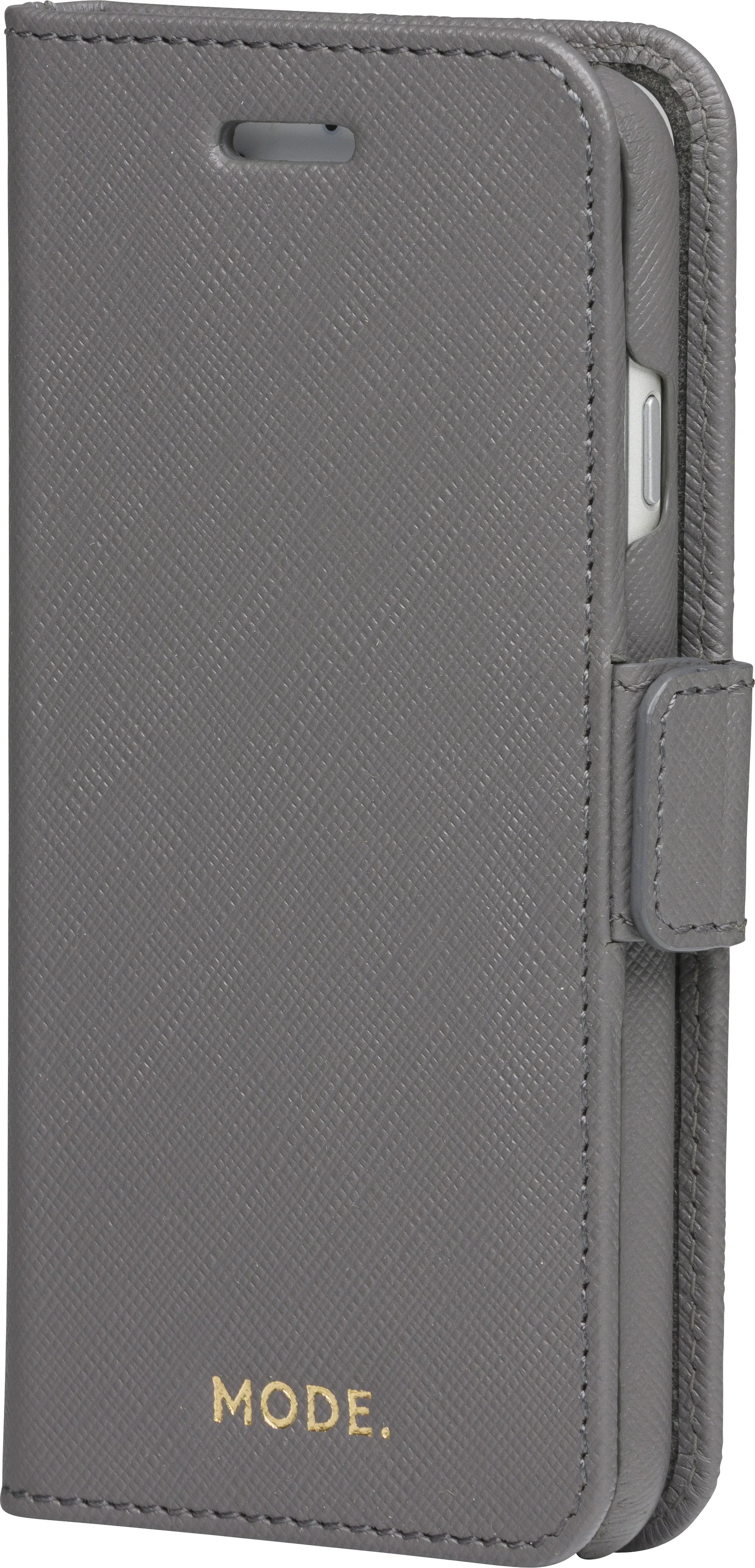 Dbramante1928 New York Leather Folio Case iPhone 8 / 7 / 6 Shadow Grey - BONUS Screen Protector