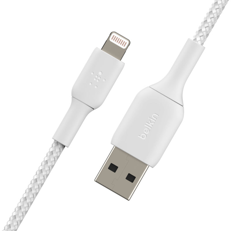 Belkin BoostCharge Braided Lightning to USB-A Cable 2m / 6.6ft - White