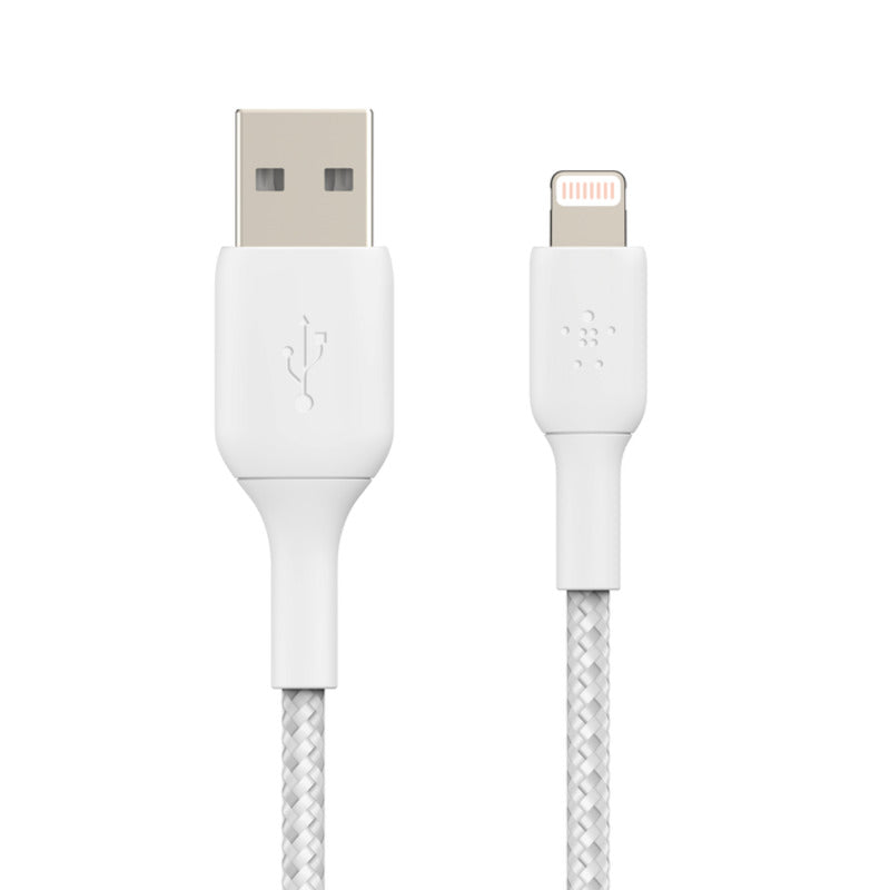 Belkin BoostCharge Braided Lightning to USB-A Cable 2m / 6.6ft - White