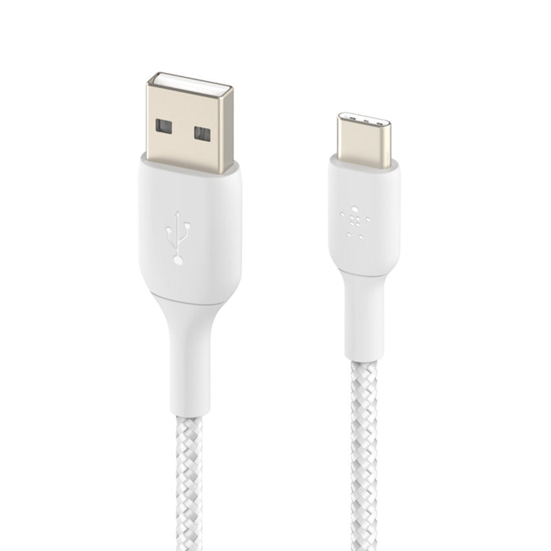 Belkin BoostCharge Braided USB-C to USB-A Cable 2m / 3.3ft - White