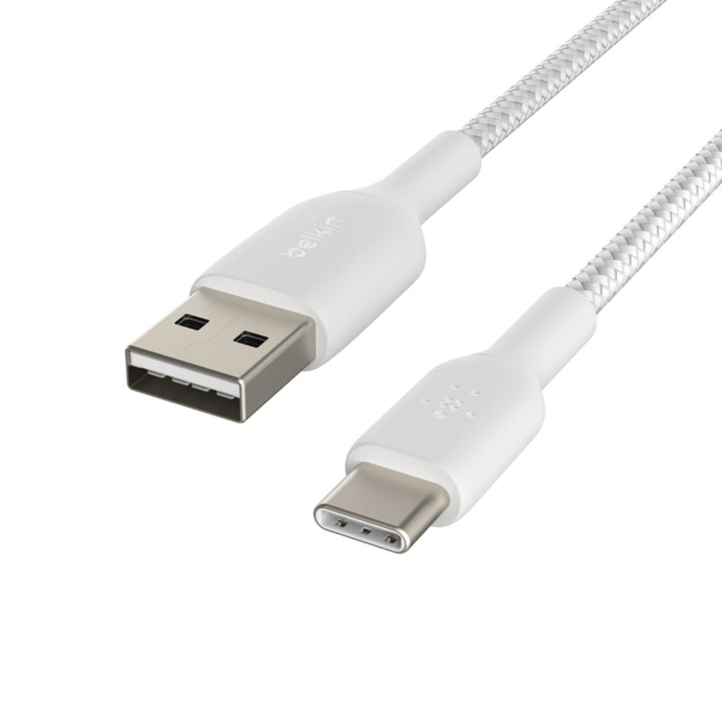 Belkin BoostCharge Braided USB-C to USB-A Cable 2m / 3.3ft - White