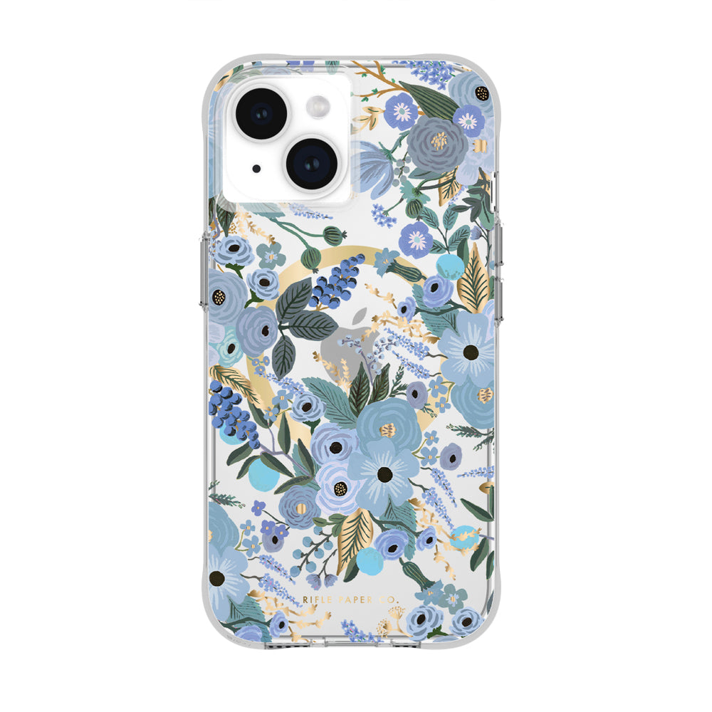 Case-Mate Rifle Paper MagSafe Case For iPhone 15 - Garden Party Blue