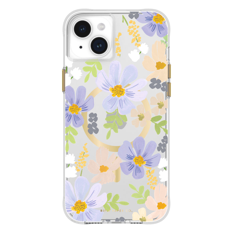 Case-Mate Rifle Paper MagSafe Case For iPhone 15 Plus - Pastel Marguerite