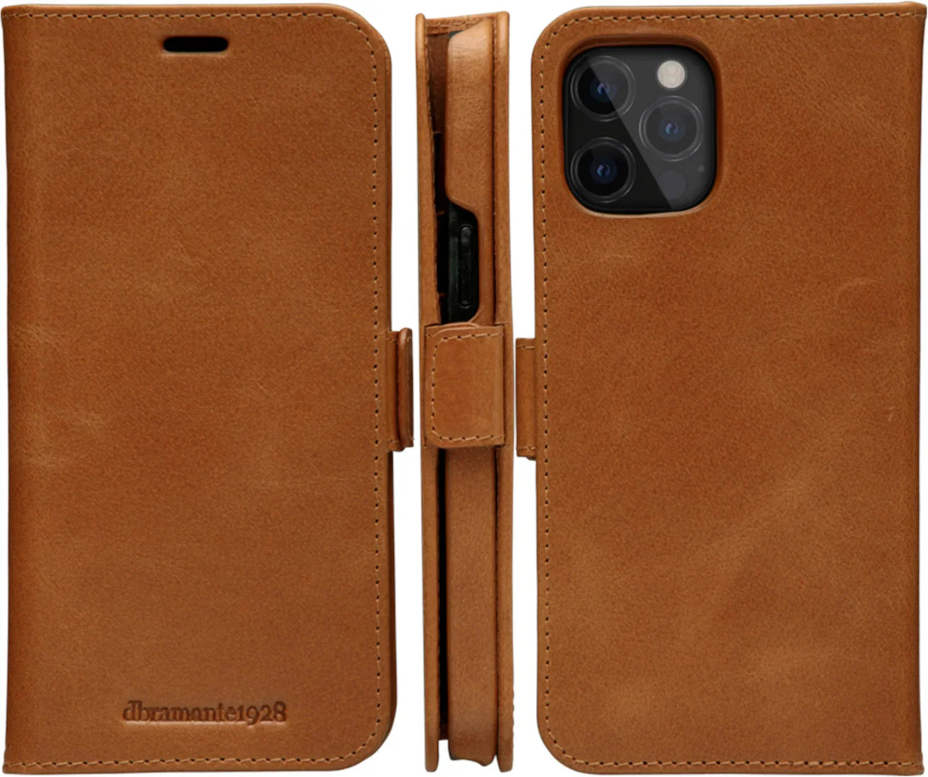 Dbramante1928 Lynge Leather Folio Case iPhone 12 Pro Max 6.7 inch - Tan