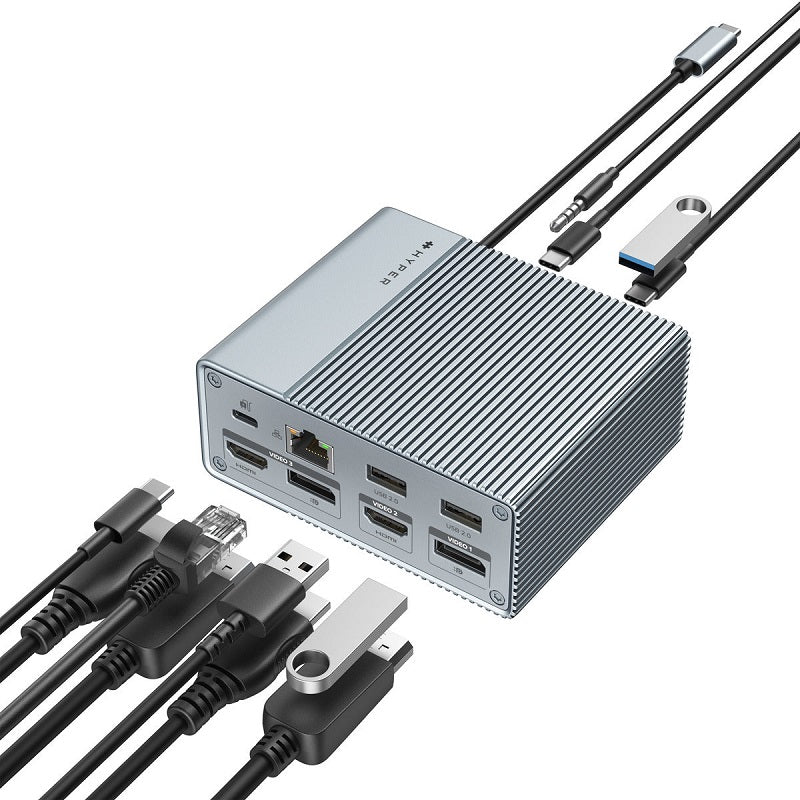 HyperDrive GEN2 12-in-1 USB-C Hub w/ Dual 4K HDR 60Hz + DP