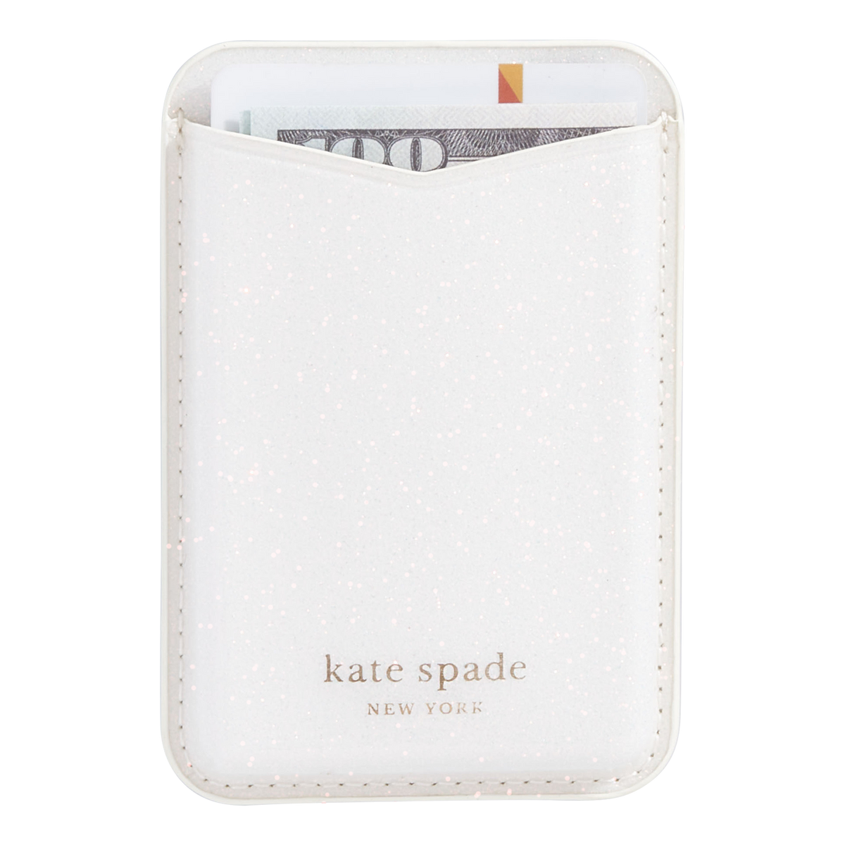 Kate Spade New York MagSafe Card Holder - White Glitter