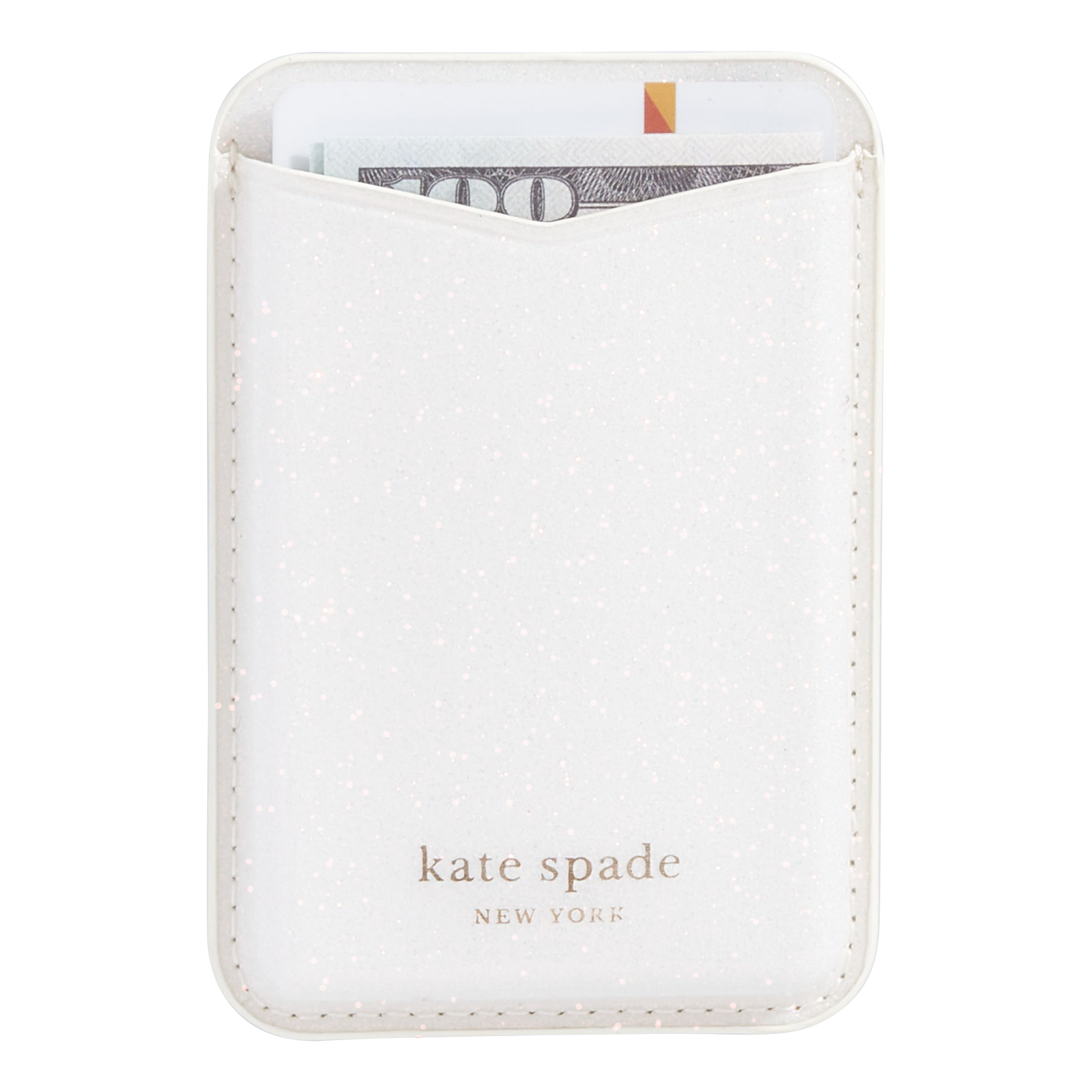 Kate Spade New York MagSafe Card Holder - White Glitter