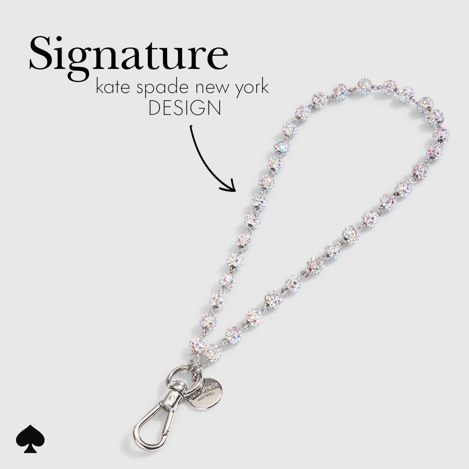 Kate Spade Phone Charm Wrist Strap - Razzle Dazzle