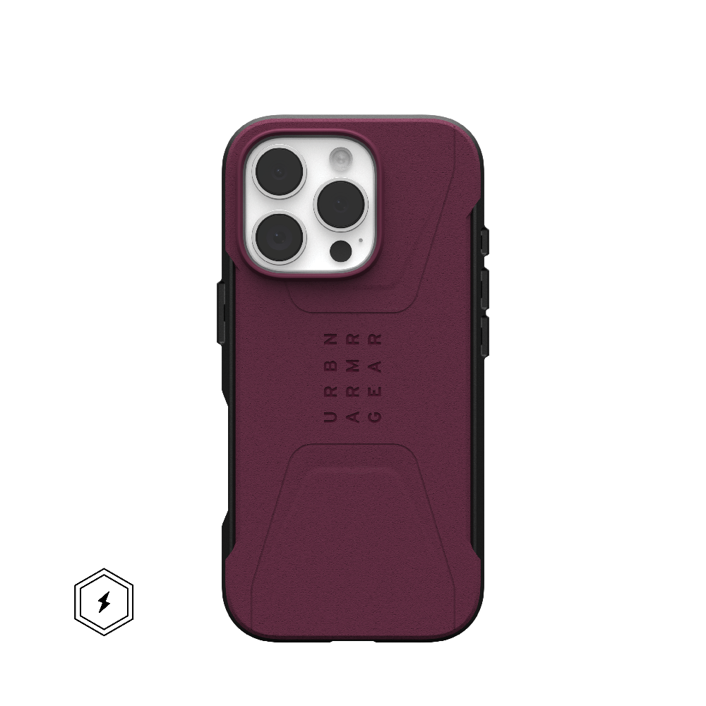 UAG Civilian Rugged Slim iPhone 16 Pro 6.3 Case & MagSafe - Bordeaux