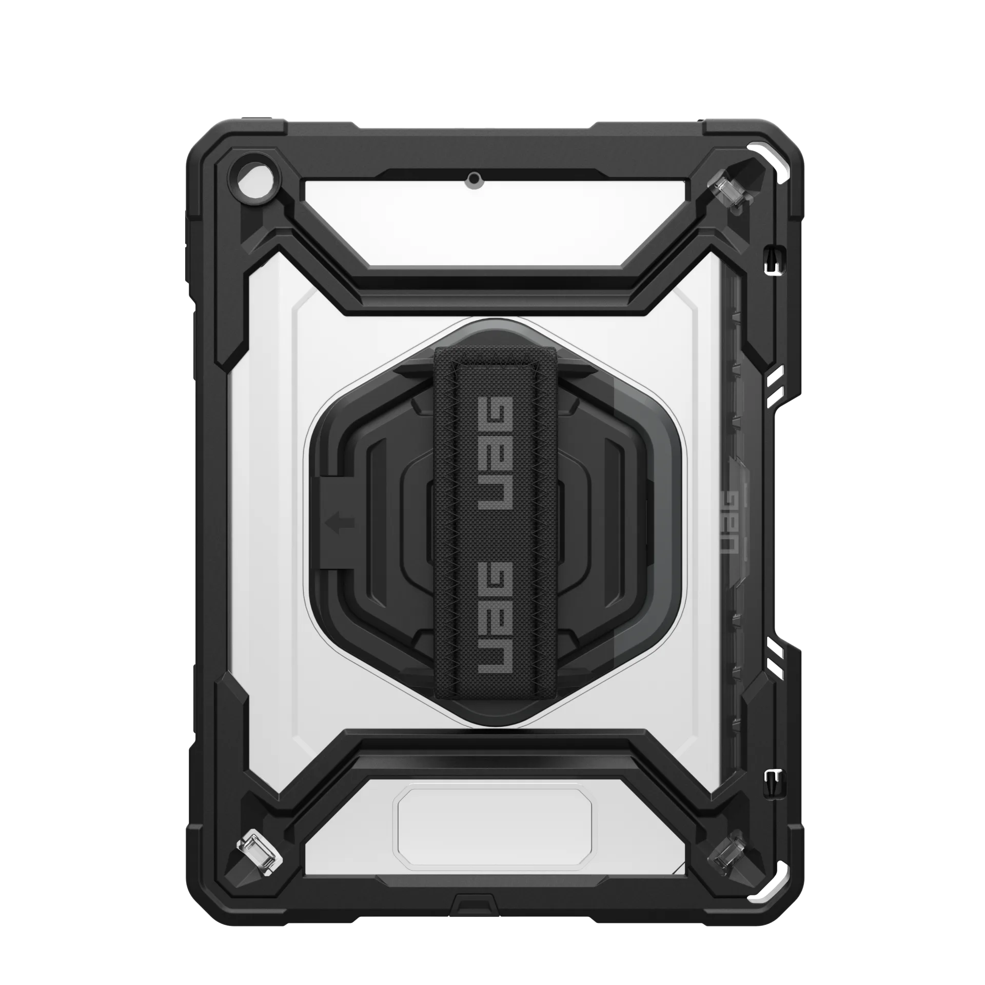 UAG Plasma Tough Case iPad 9 / 8 / 7 10.2 Kickstand & Handstrap - Black