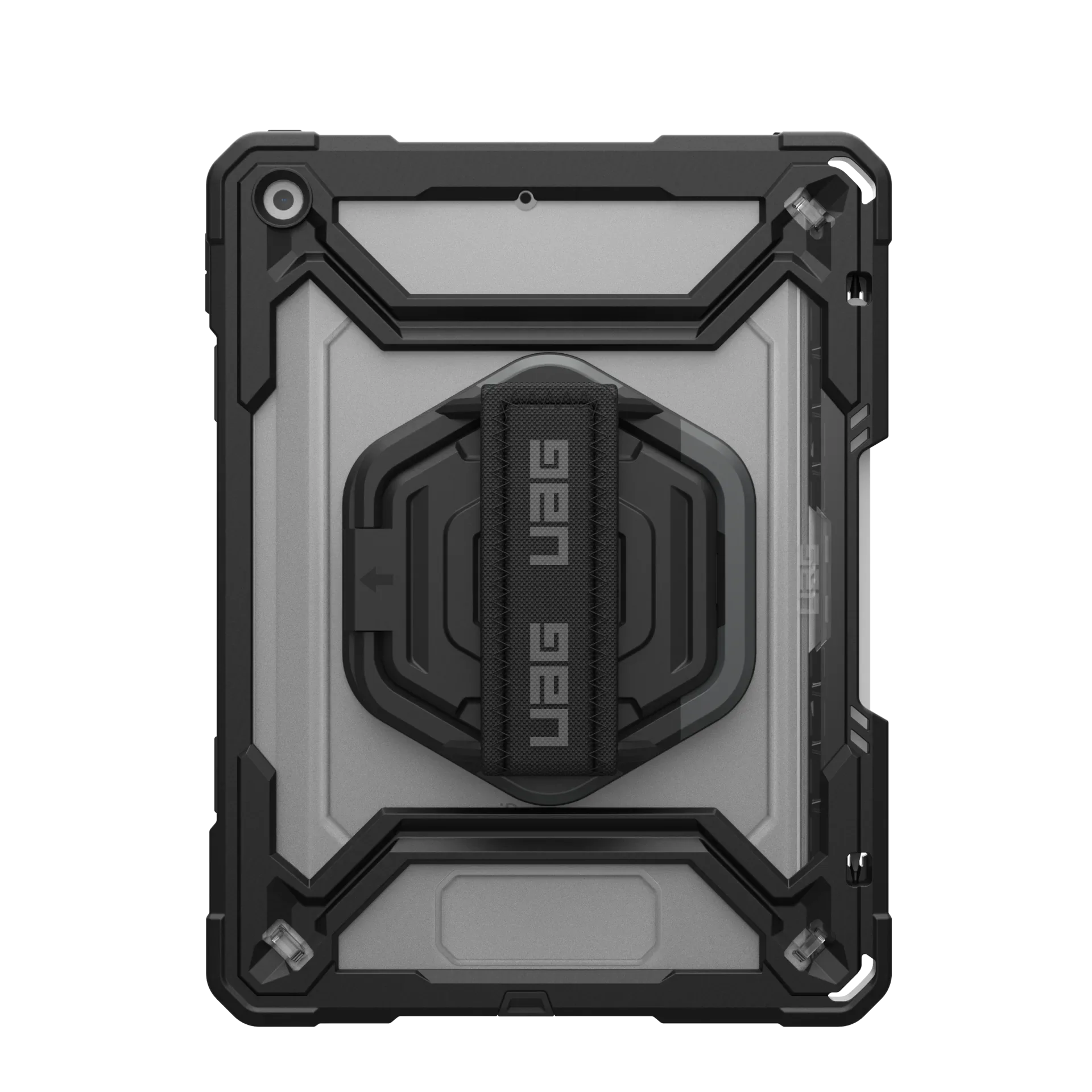 UAG Plasma Tough Case iPad 9 / 8 / 7 10.2 Kickstand & Handstrap - Black