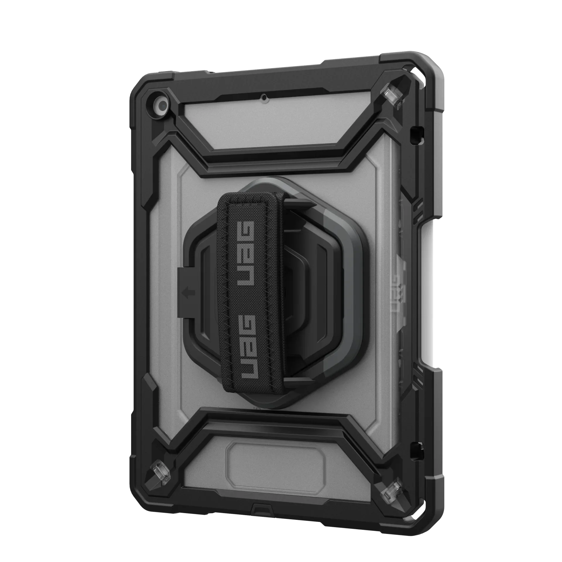 UAG Plasma Tough Case iPad 9 / 8 / 7 10.2 Kickstand & Handstrap - Black