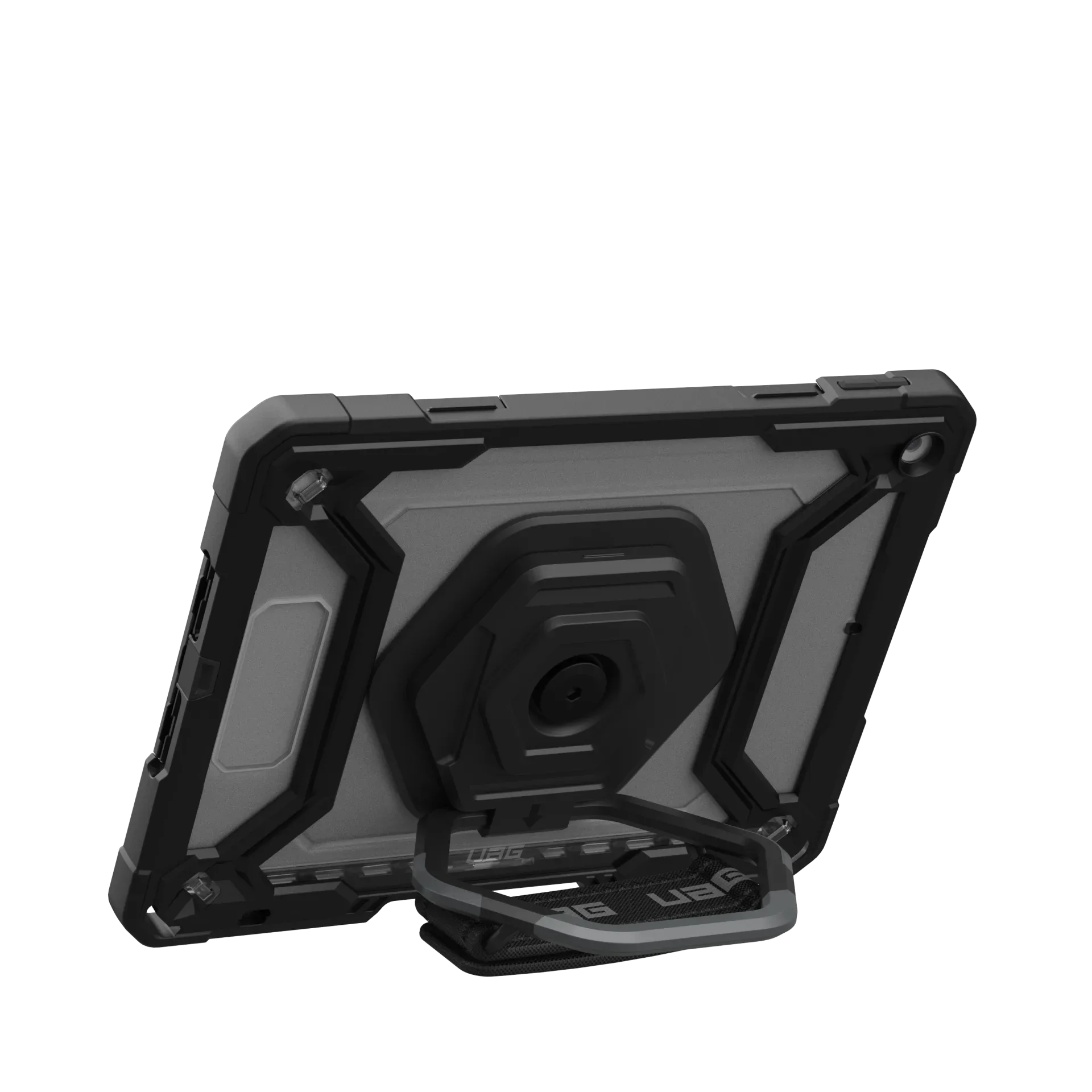 UAG Plasma Tough Case iPad 9 / 8 / 7 10.2 Kickstand & Handstrap - Black