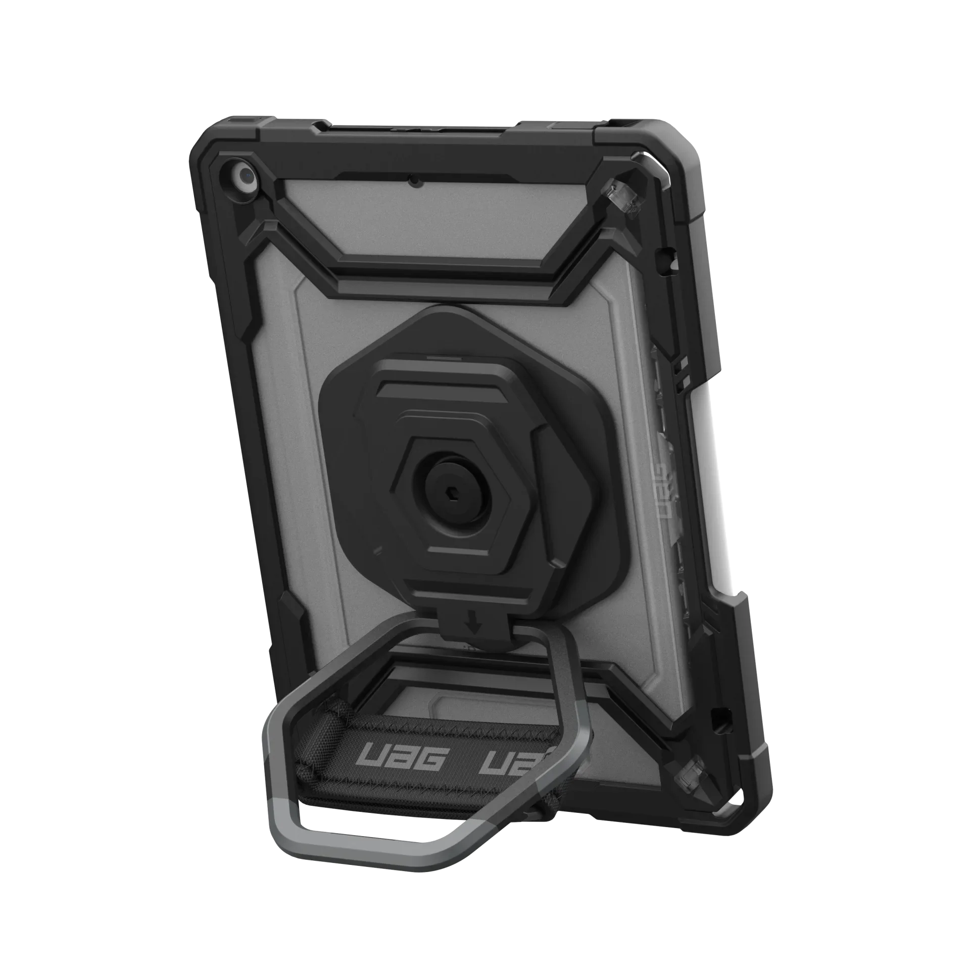 UAG Plasma Tough Case iPad 9 / 8 / 7 10.2 Kickstand & Handstrap - Black