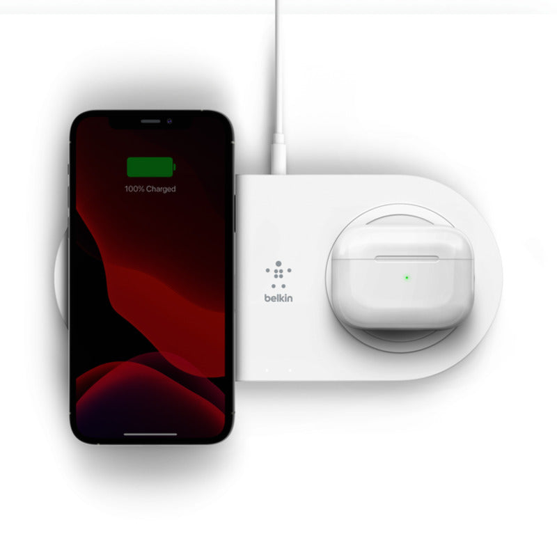 Belkin BoostCharge 15W Dual Wireless Charging Pads - White