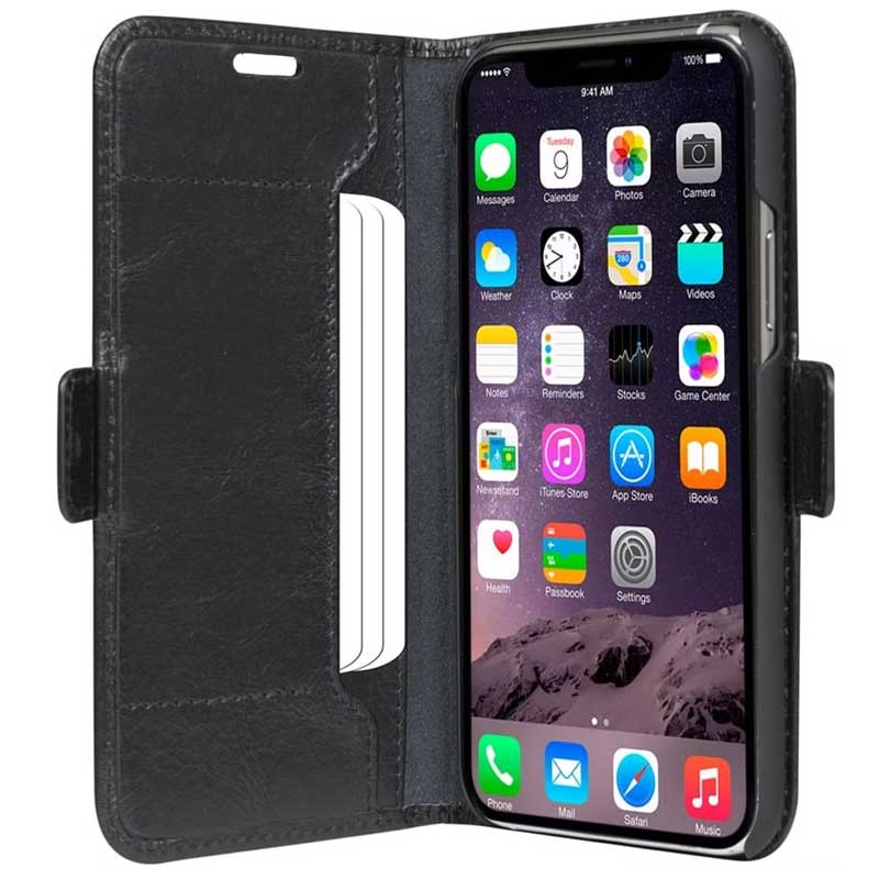 Dbramante1928 Copenhagen Wallet Leather Folio Case iPhone XS Max - Black