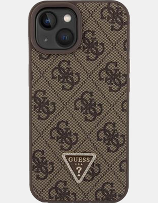 GUESS 4G Edition Protective Case iPhone 15 Standard 6.1 - Brown