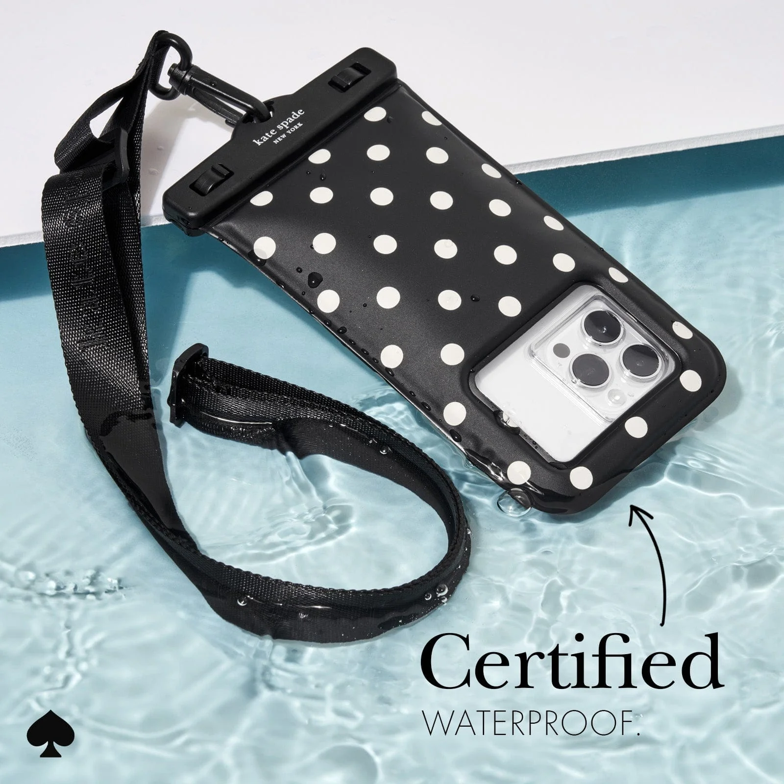 Kate Spade New York Waterproof Floating Pouch up to 6.7 inch - Picture Dot