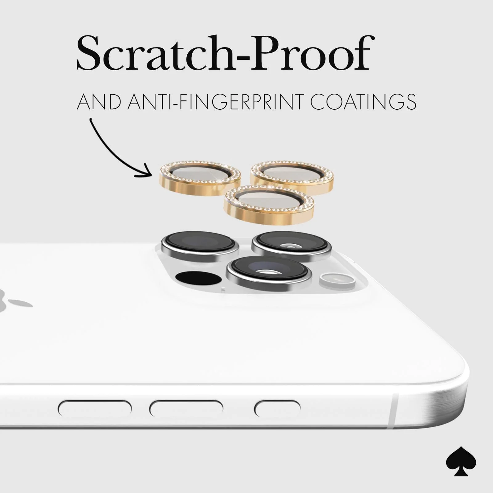 Kate Spade Aluminum Ring Lens Protector iPhone 16 Pro & 16 Pro Max - Set in Stone