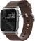 Nomad Horween Leather Modern Strap for Apple Watch 41mm / 40mm - Rustic Brown & Silver