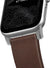 Nomad Horween Leather Modern Strap for Apple Watch 41mm / 40mm - Rustic Brown & Silver