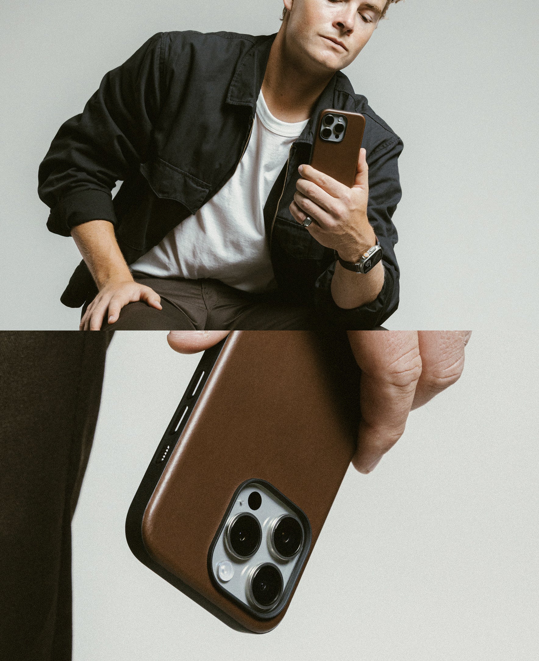 Nomad Modern Leather Case for iPhone 16 Pro Max 6.9 - Brown