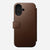 Nomad Modern Premium Leather Folio Case iPhone 16 Plus 6.7 - Brown