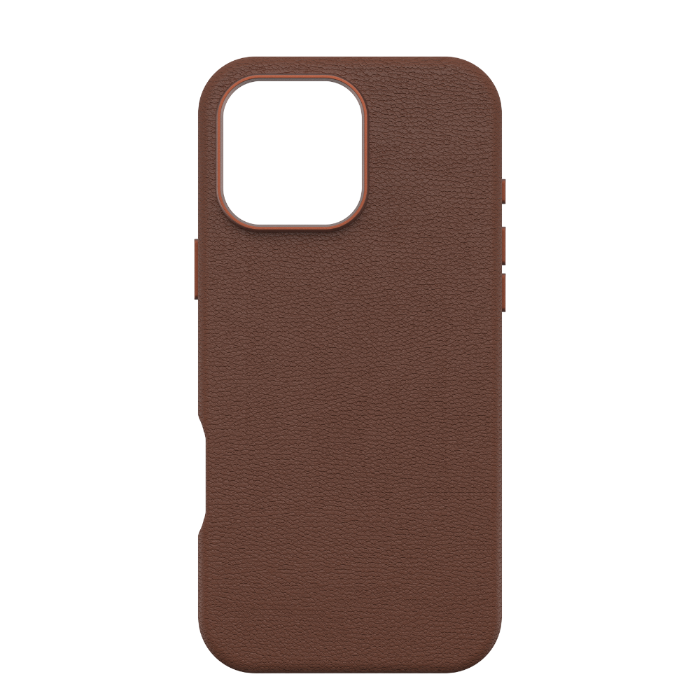 OtterBox Symmetry Cactus Leather Case for iPhone 16 Standard - Rich Adobe Brown