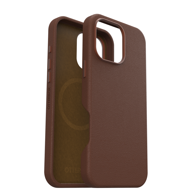 OtterBox Symmetry Cactus Leather Case for iPhone 16 Standard - Rich Adobe Brown