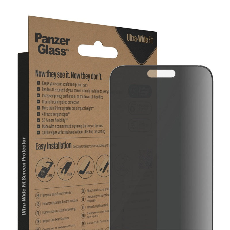PanzerGlass UltraWide Fit Privcy Screen Protector For iPhone 14 Pro Max