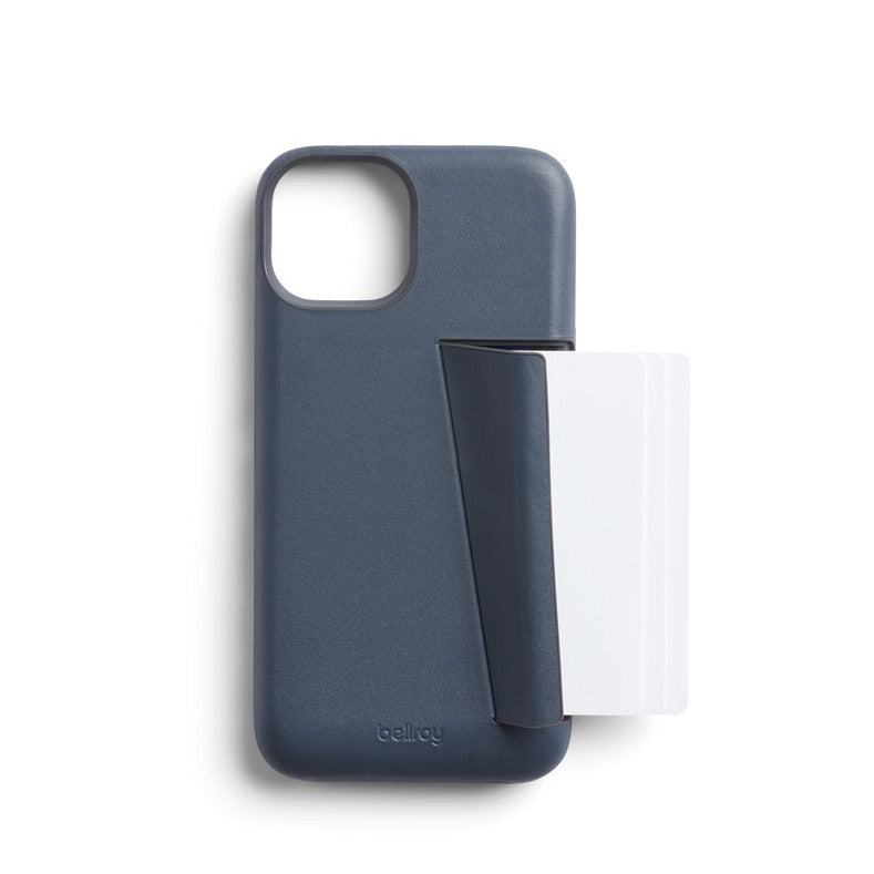 Bellroy Leather 3 Card Case iPhone 14 Plus - Bluestone