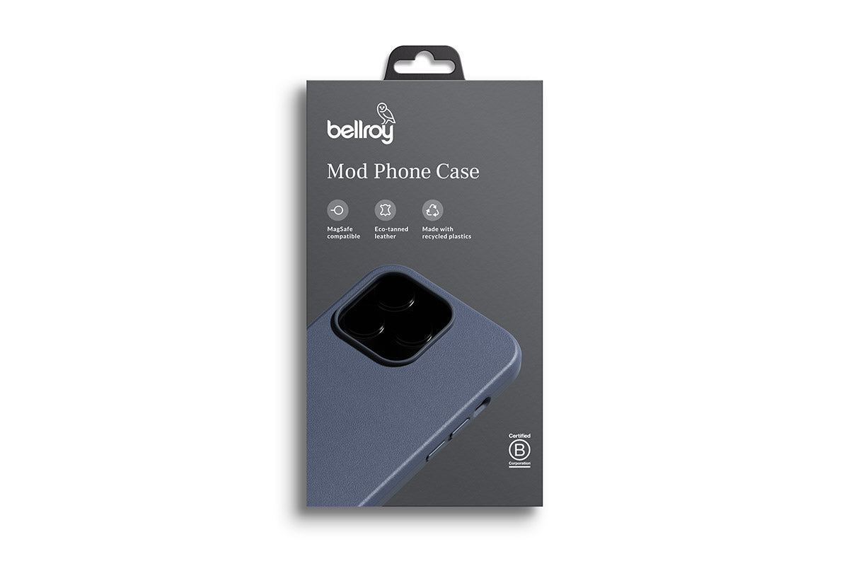 Bellroy Slim Mod Leather & MagSafe Case iPhone 14 Standard - Bluestone