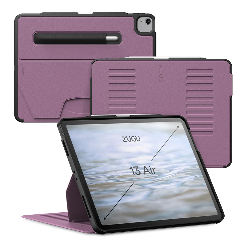 Zugu Case for iPad Air 13 M2 2024 &amp; Pro 12.9 3rd 4th - Berry Purple