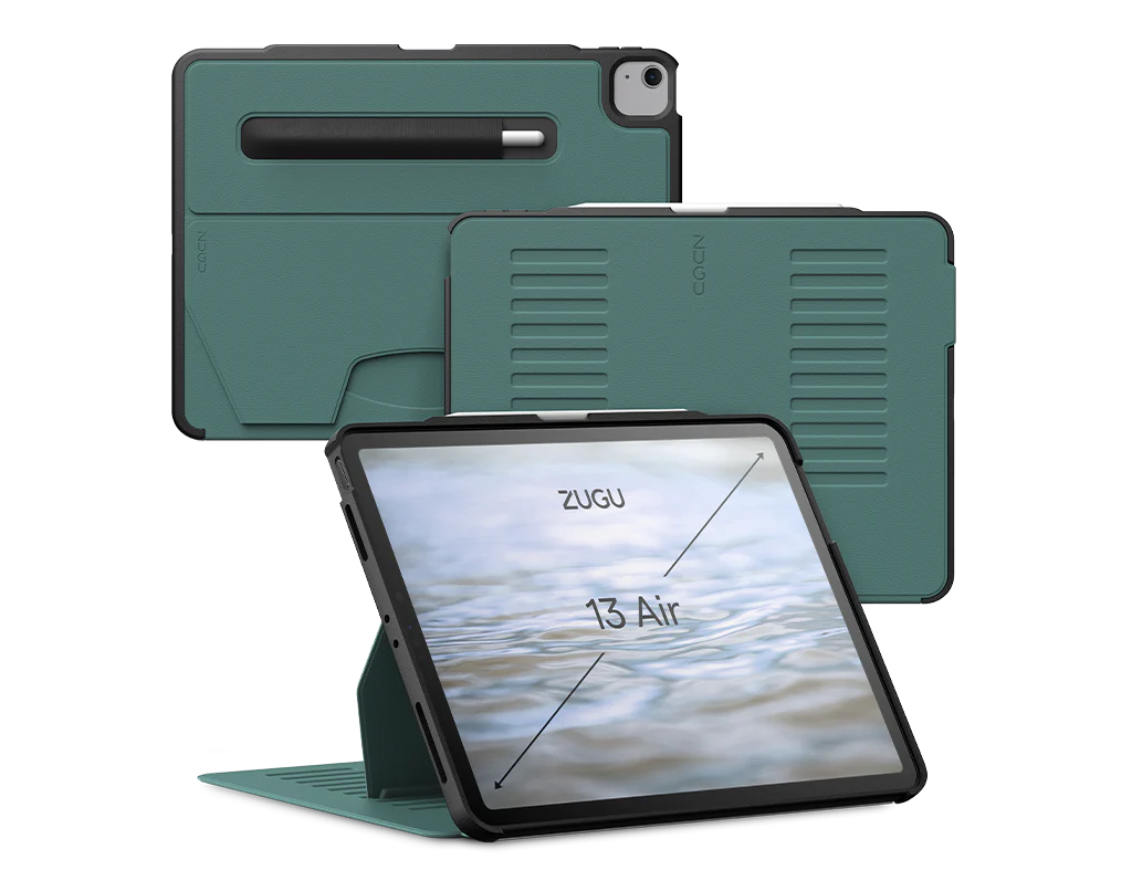 Zugu Case for iPad Air 13 M2 2024 &amp; Prp 12.9 3rd 4th Gen - Pine Green