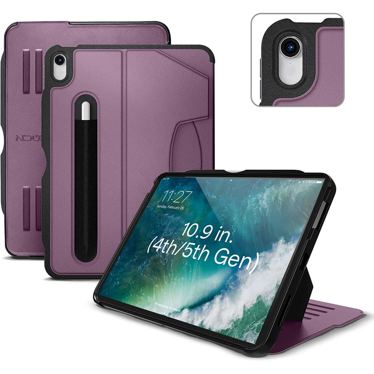 Zugu Case for iPad Air 11&quot; M2 and Air 4th/5th - Berry Purple