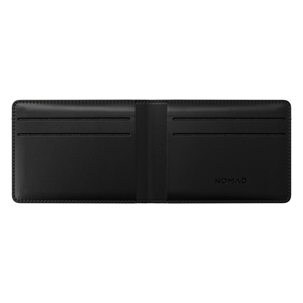 Nomad BiFold Wallet w/ Horween Leather - BLACK - Mac Addict