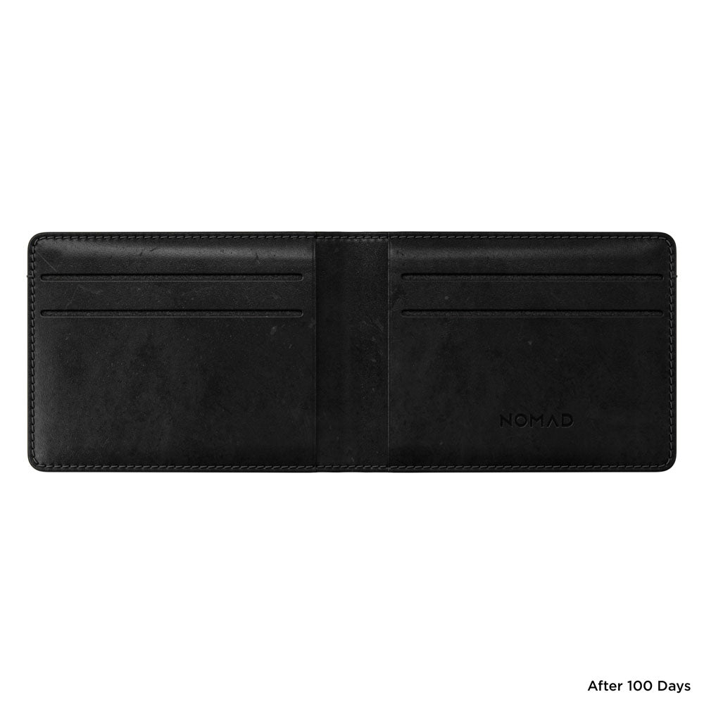 Nomad BiFold Wallet w/ Horween Leather - BLACK - Mac Addict