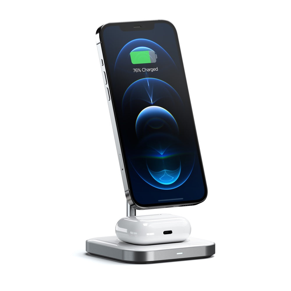 Satechi Magnetic 2-in-1 Wireless Charging Stand - SPACE GREY - Mac Addict