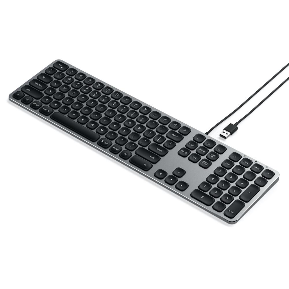 Satechi Wired Aluminium Keyboard w/ Numeric Pad For iMac &amp; MacBook - Mac Addict