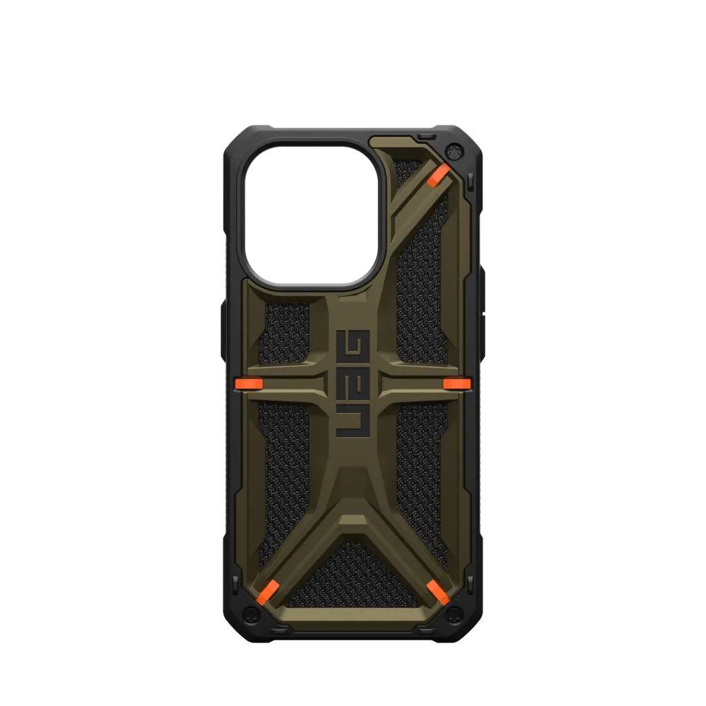 UAG Monarch Rugged Tough Case iPhone 15 Pro 6.1 Kevlar Green