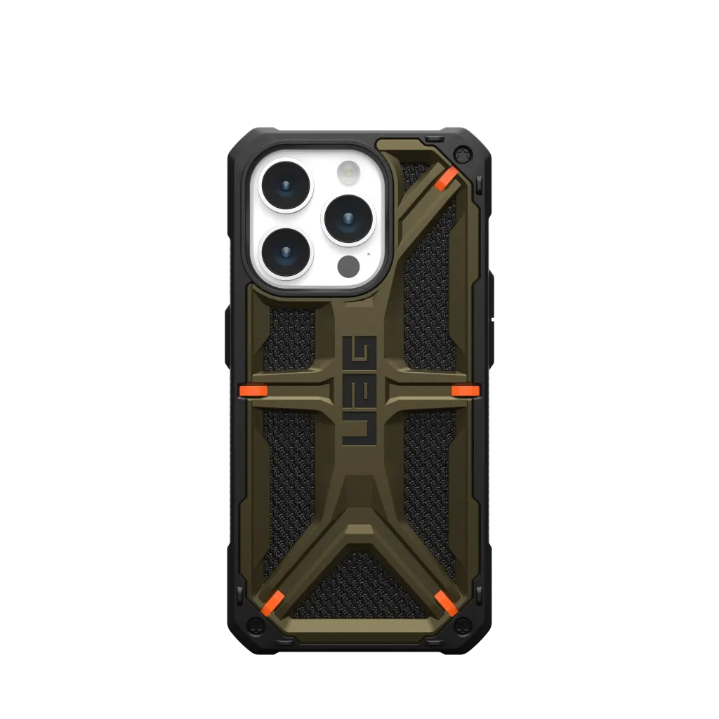 UAG Monarch Rugged Tough Case iPhone 15 Pro 6.1 Kevlar Green