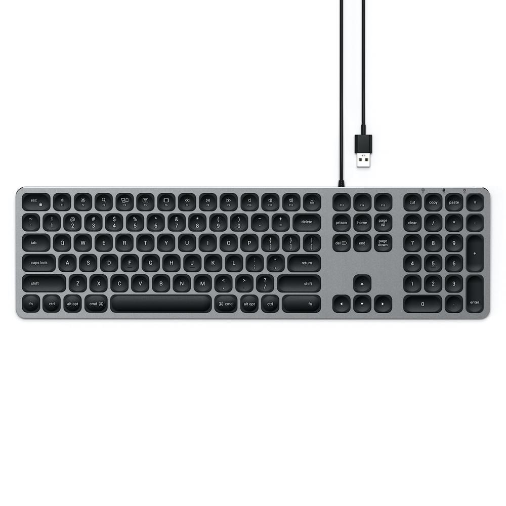 Satechi Wired Aluminium Keyboard w/ Numeric Pad For iMac & MacBook - Mac Addict